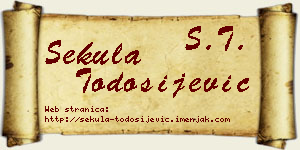 Sekula Todosijević vizit kartica
